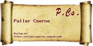 Paller Cserne névjegykártya